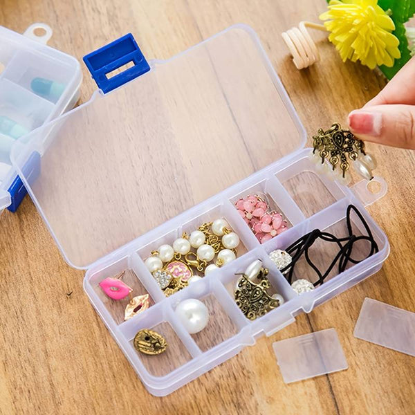 10 Compartments Adjustable Jewellery Storage Box