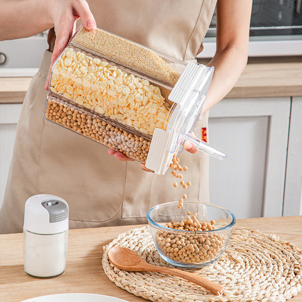2400ml 4 Grid Cereal Storage Container