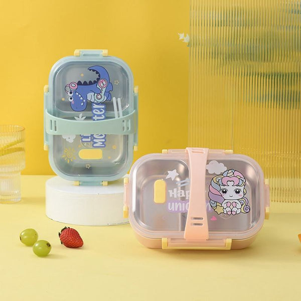 2 Compartment 700ml Stainless Steel Kids Tiffin Box