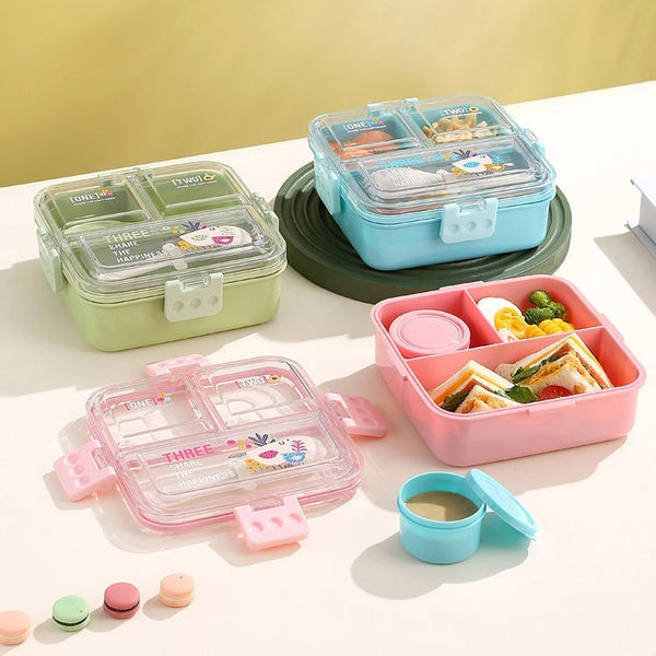 3 Compartment Plastic Lunch Box Lx7138P