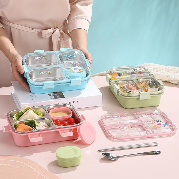 3 Compartment Stainless Steel Lunch Box Lx7121