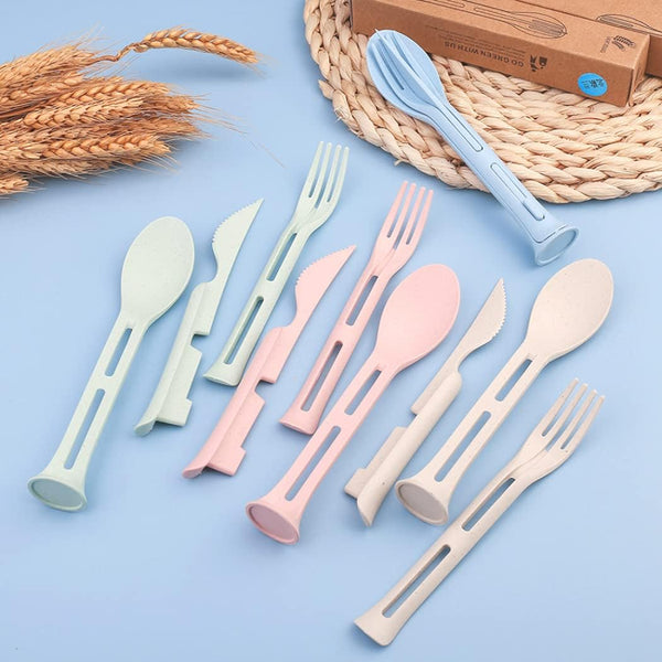 3 in 1 Spoon Fork Knife Tableware Set