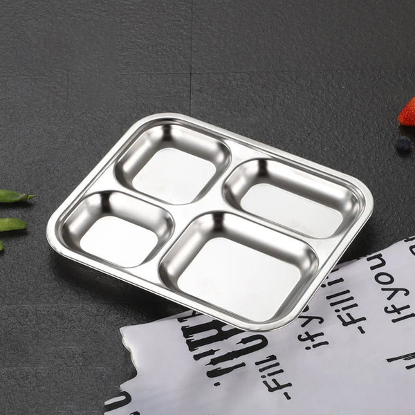 4 Compartment Steel Tray