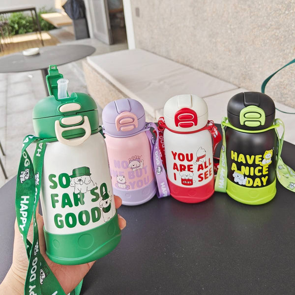 500ml Happy Dog Stainless Steel Water Bottle