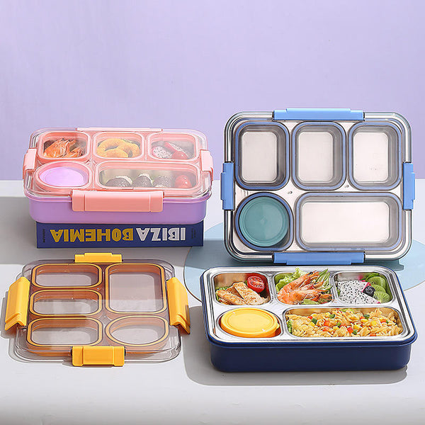5 Compartments Stainless Steel Lunch Box