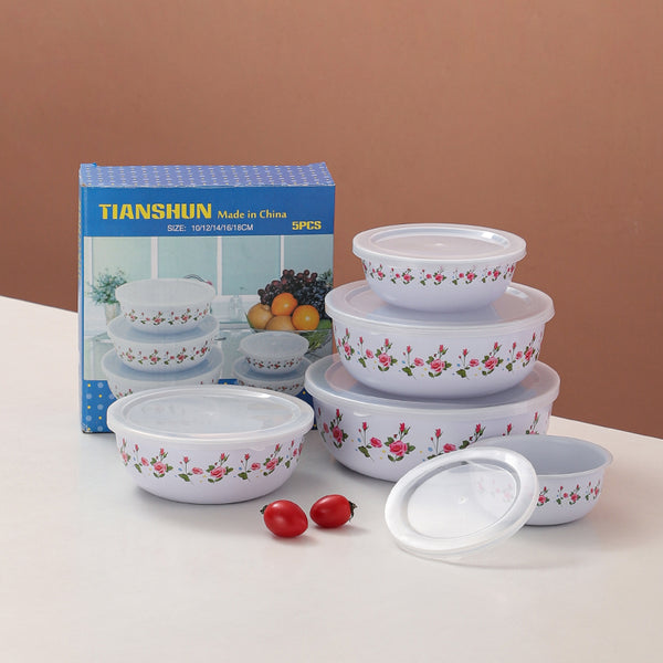 5 Piece Iron Food Storage Container Set