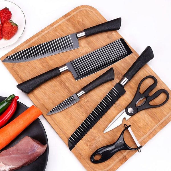 6 Piece Steel Kitchen Knife Set