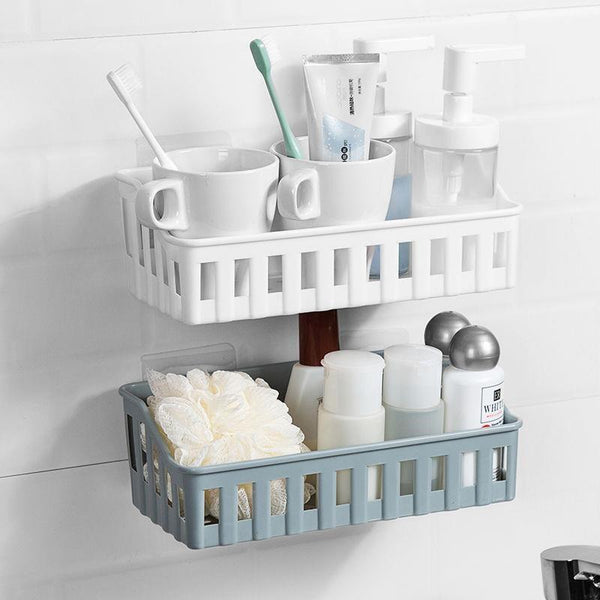 Adhesive Rectangle Bathroom Shelf