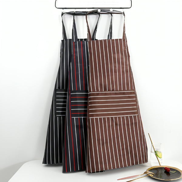 Black Stripe Kitchen Apron