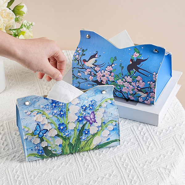 Blue Color Tissue Storage Bag