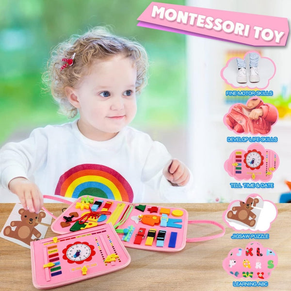 Busy Book For Toddlers-Pink
