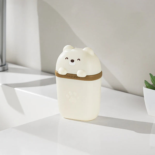 Cartoon Bear Portable Soap Holder