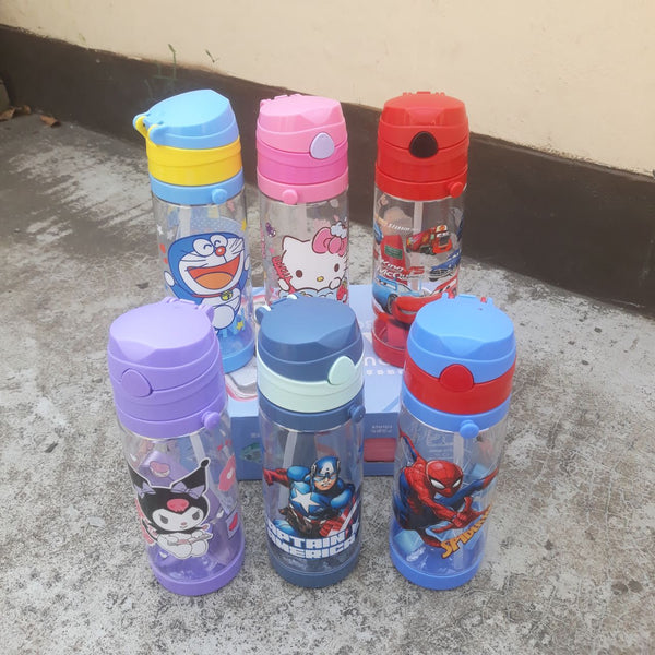 Cartoon Character 600ml Plastic Water Bottle