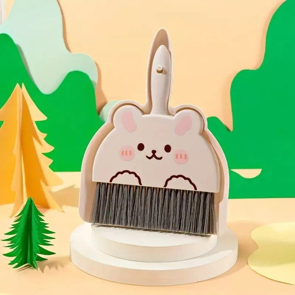 Cartoon Design Mini Duster With Dustpan