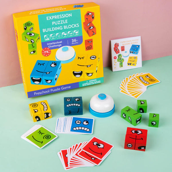 Expression Puzzle Building Blocks