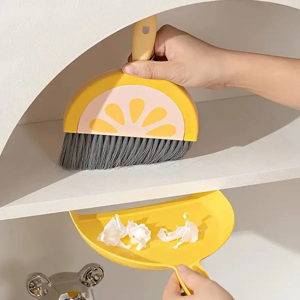 Fruit Design Mini Duster With Dustpan