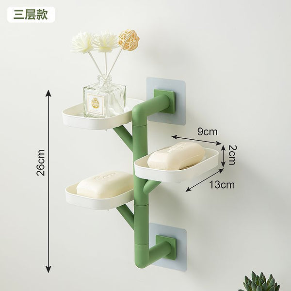 Wall Mounted 3 Layer Soap Rack