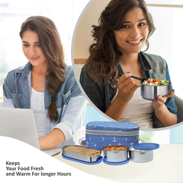 Milton Corporate Lunch Blue Lunch Box Combo