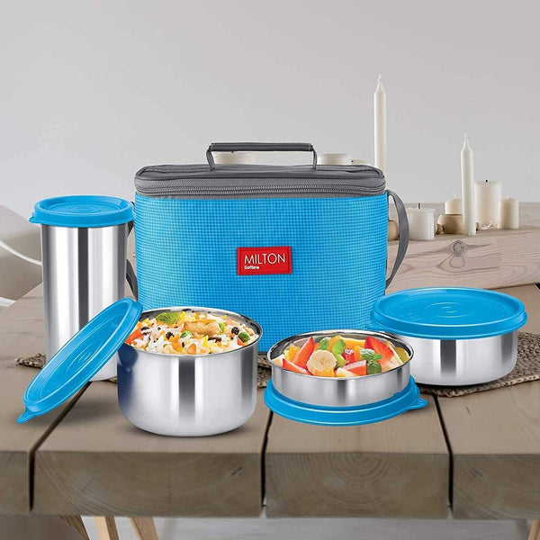Milton Delicious Combo Insulated Blue Lunch Box