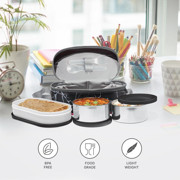 Milton Executive Lunch Black Lunch Box Combo