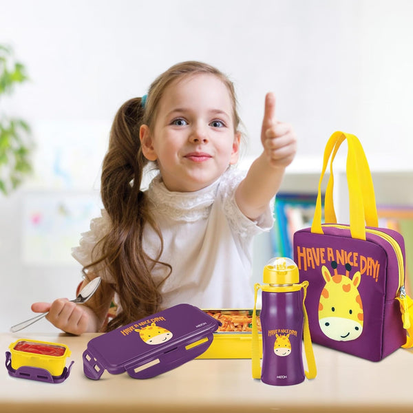 Milton Kidz Combo Tiffin Box Purple