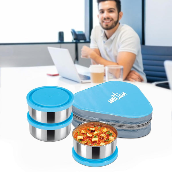 Milton Triyum Blue Lunch Box Combo