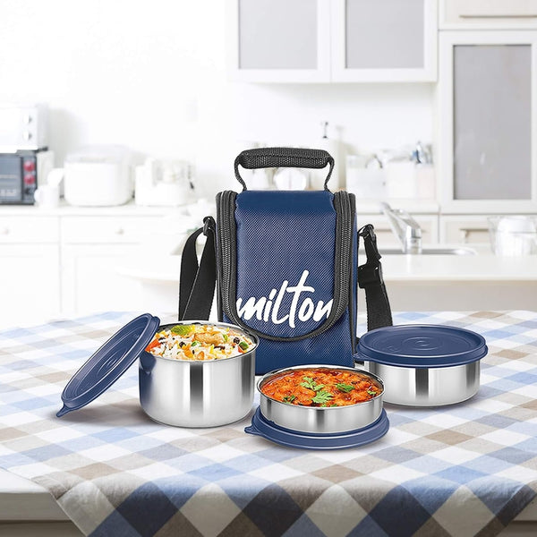 Milton Tasty 3 Blue Lunch Box Combo