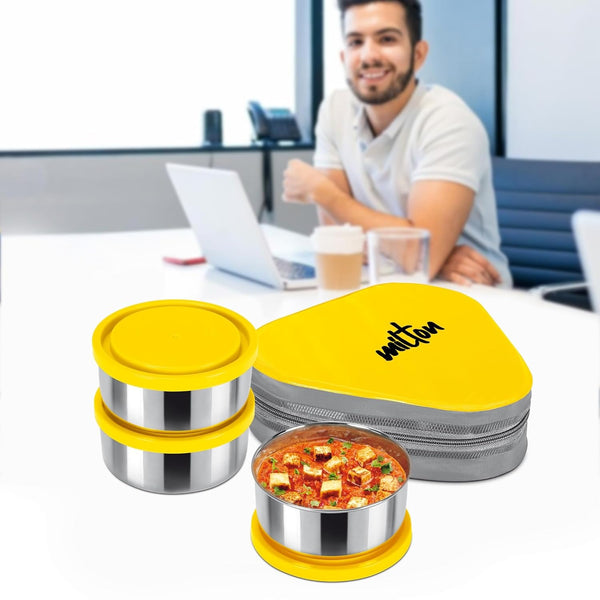 Milton Triyum Yellow Lunch Box Combo
