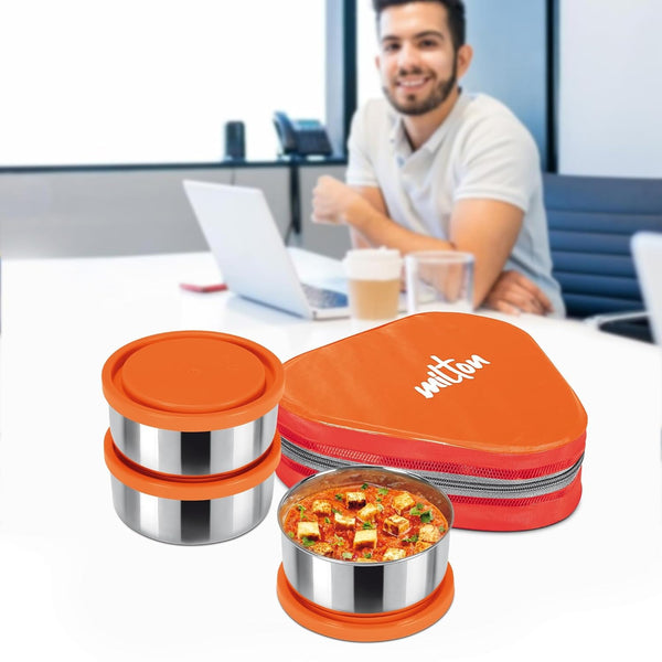 Milton Triyum Orange Lunch Box Combo