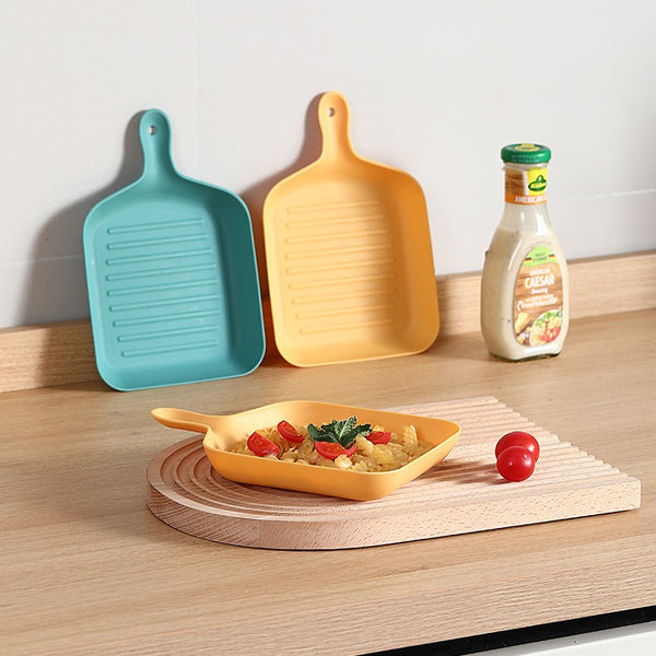 Plastic Snacks Plate With Handle