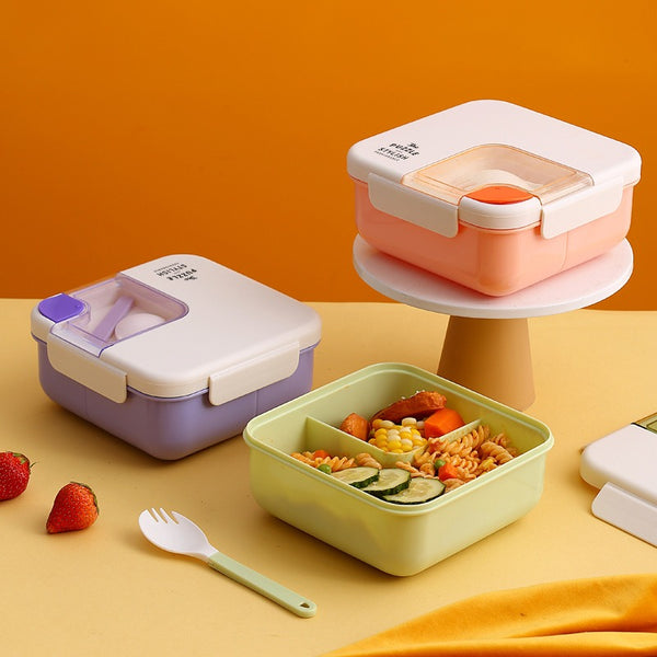 Puzzle Style Square Plastic Lunch Box