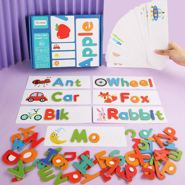 Wooden English Alphabet Letters Word Spelling Game