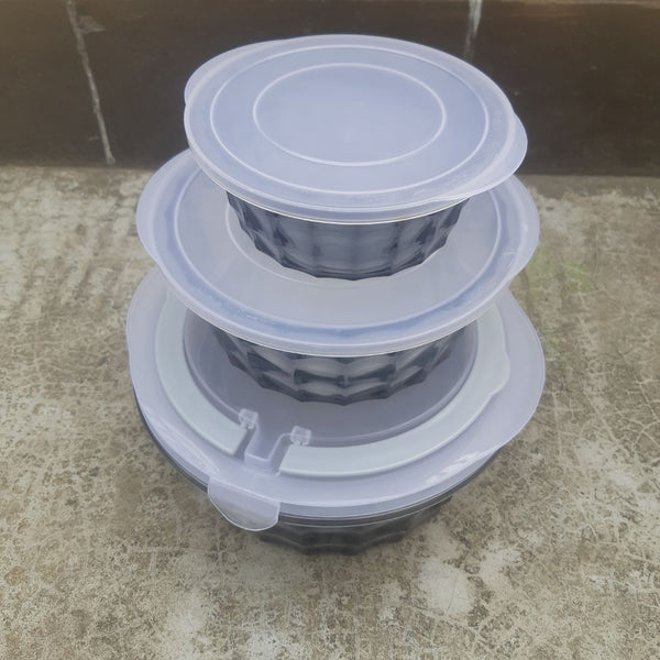 3 Piece Plastic Food Storage Containers